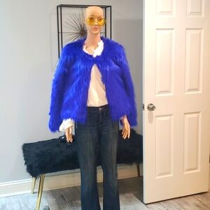 Beautiful Purple Faux Fur Jacket